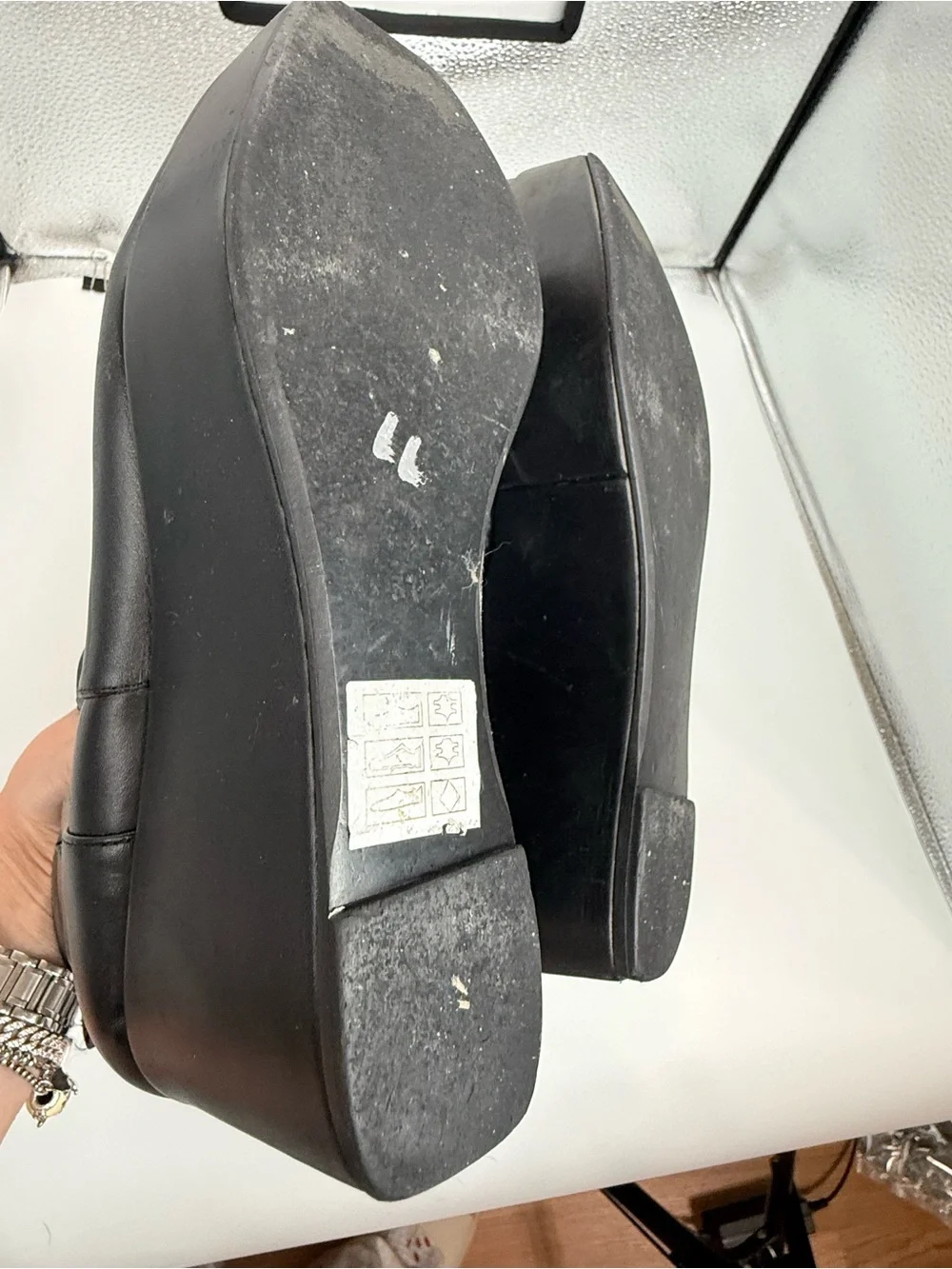 Robert Clergerie Platform Leather Wedge ankle Booties size 37